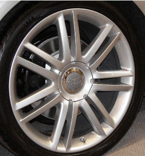 07-09 AUDI S8 20x9 Thin Double 7 Spoke w Covered Lugs SILVER, OPTION CP5