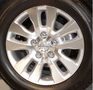 10-21 TOYOTA TUNDRA LIMITED 20x8 Flat Flared Carved Double 5 Spok A MACHINE/SILVER