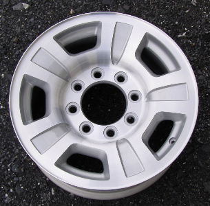 08-09 HUMMER H2 17x7.5 8x6.5 Dished Grooved 5 Spoke MACH/SILVER, OPT P25