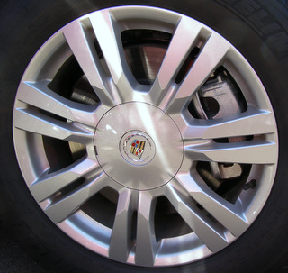 10-16 CADILLAC SRX 4 AWD LUXURY 18x8 Raised Pointed Double 7 Spoke SILVER, OPT PW2, RT4