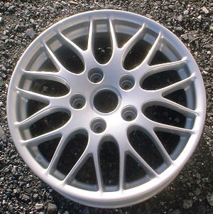98-04 PORSCHE BOXSTER 17x7 BBS RX 1 Piece Forked 20 Spoke FRONT SILVER RX218