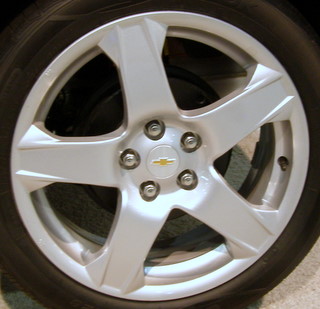 12-16 CHEVROLET SONIC LT/LTZ/TURBO 17x6.5 5 Spoke with Flared Ends A SILVER OPTION RS7