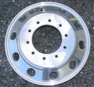 07-13 CHEVROLET TRUCK 19.5x6 10 Lug Accuride Duallie 10 Hole POLISHED - FRONT
