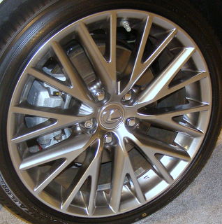 14-15 LEXUS IS250/IS350 18x8 Angular 10 V-Spoke A US SMOKE BRILLNT FRONT