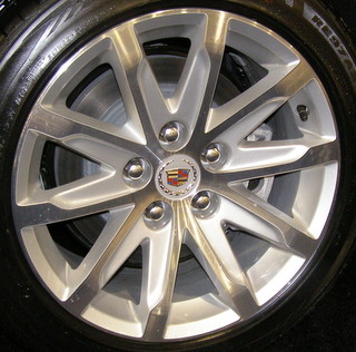 14-15 CADILLAC CTS LUXURY 17x8.5 Carved 10 Spoke MACH/SILVER, OPT QC0