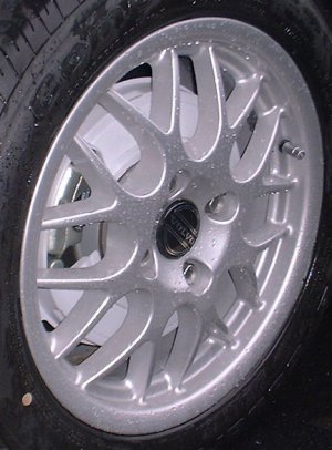 04-05 VOLVO S40 LSE 75TH ANNIV 16x7 Convex Forked 16 Spoke SILVER - 4LUG CRATER