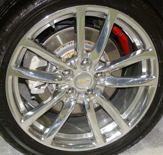 14-15 CHEVROLET SS CAPRICE 19x8.5 Contoured Double 5 Spoke POLISHED FRONT, RO3