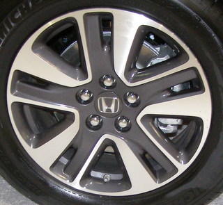 14-17 HONDA ODYSSEY EX/TOURING ELITE 18x7 Grooved Offset Slotted Dbl 5 Spk A MACH/CHARCOAL EARLY