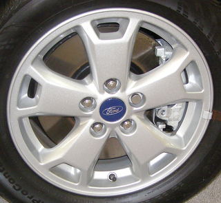 14-18 FORD TRANSIT CONNECT TITANIUM/XLT 350 16x6.5 Flared 5 Spoke w Notched End SILVER SPARKLE