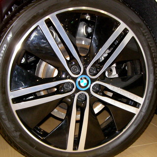 14-19 BMW I3 20x5.5 Thin 5 U-Spoke, Wide Flared Ledge MC/BLACK RIGHT REAR ST 430