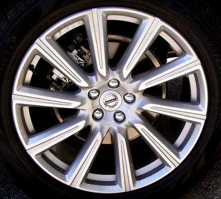 15-23 VOLVO XC90 T6 20x8 Thin Slanted Grooved 10 Spoke MACHINE/ARGENT