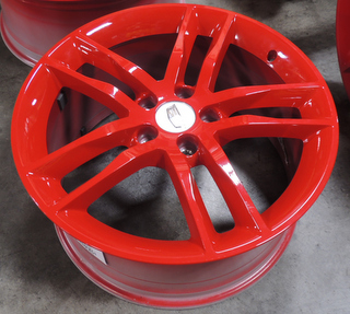 13-18 CADILLAC ATS 19x8 Carved Double 5 Spoke FRONT RED