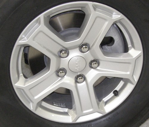 18-23 JEEP WRANGLER UNLIMITED SPORT 17x7.5 Flared 5 Spoke w Grooved End SILVER, OPTION WF9