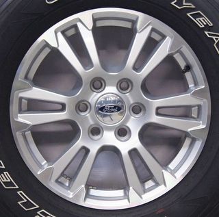 15-18 FORD F150 XL/LARIAT PICKUP 18x7.5 Angular 6 Double Spoke SILVER, MACH'D ENDS