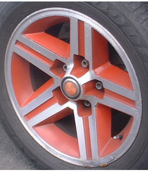 85-87 CHEVROLET CAMARO 16x8 Single Grooved 5 Spoke Front MACHINE/RED