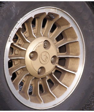 87-91 FORD MUSTANG/GT 15x7 Dished Thin 16 Spoke Hurricane MACHINE/GOLD