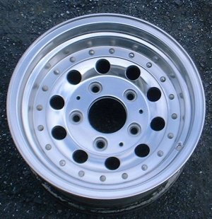 90-95 FORD BRONCO 15x7.5 10 Hole with Rivets POLISHED