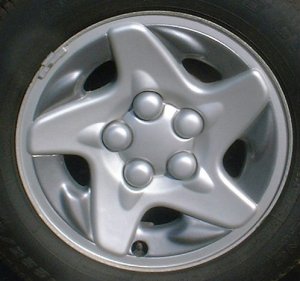 93-97 DODGE INTREPID 16x7 Twisted Contoured 5 Star SILVER POLYCAST