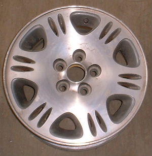 93-95 PLYMOUTH ACCLAIM 14x6 Flat Double Slotted 6 Spoke MACHINE/SILVER