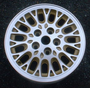 93 CHRYSLER TOWN & COUNTRY 15x6 Forked 15 Spoke Crosslace MACHINE/GOLD