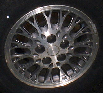 93 CHRYSLER TOWN & COUNTRY 15x6 Forked 15 Spoke Crosslace MACHINE/GREY