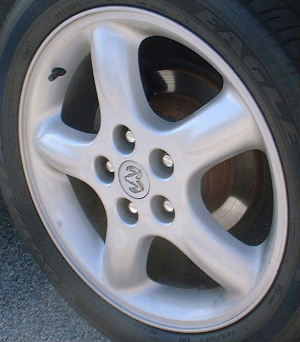 01-02 DODGE STRATUS COUPE 17x6.5 5 Spoke w Rounded End A SILVER