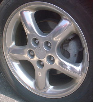01-02 DODGE STRATUS RT COUPE 17x6.5 5 Spoke w Rounded End B POLISHED