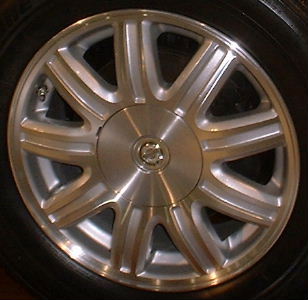 04-07 CHRYSLER TOWN & COUNTRY TOURING 16x6.5 Groovd 9 Spoke, Cvrd Lugs A MACH/SILVER
