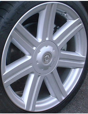 04-08 CHRYSLER CROSSFIRE LIMITED 18x7.5 Grooved Flat 7 Spoke SILVER FRONT