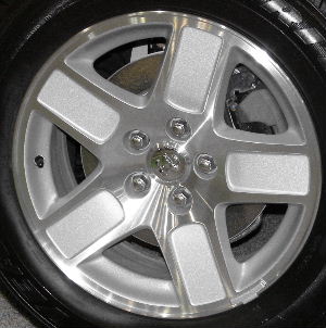06-07 DODGE CHARGER XST 17x7 5 Spoke with Raised Edges A MACHINE/SILVER