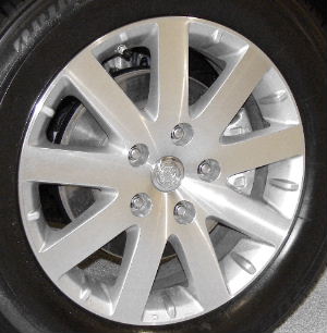 08-12 CHRYSLER TOWN & COUNTRY LIMITED 17x6.5 Thin Flat 9 Spk, Ribs in Slots MACHINE/SILVER