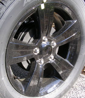10-17 JEEP COMPASS HIGH ALTITUDE 17x6.5 Grooved Flared 5 Spoke A GLOSS BLACK, WFP