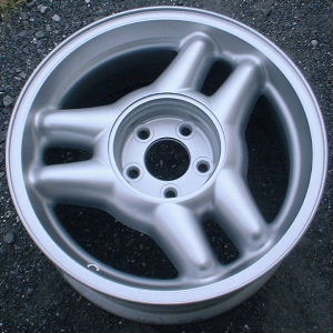 94-95 FORD MUSTANG GT 17x8 30mm Soft Double 3 Spoke SILVER