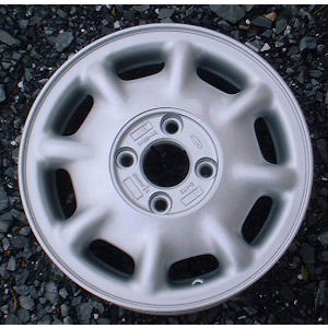 95-97 FORD CONTOUR 14x5.5 Soft 8 Spoke w Covered Lugs A SILVER