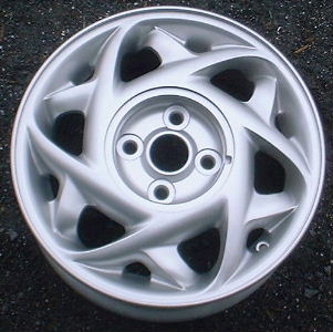 97-99 MERCURY TRACER 14x5.5 Twisted Contoured 6 Point Star SILVER
