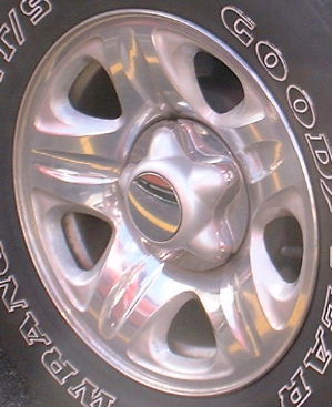 97-98 FORD EXPEDITION XLT 16x7 Contoured Grooved 5 Spoke A POLISHED