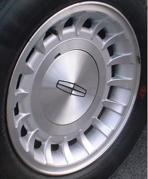 98-02 LINCOLN CONTINENTAL 16x7 Dished 16 Tooth w Covrd Lugs MACHINE/SILVER