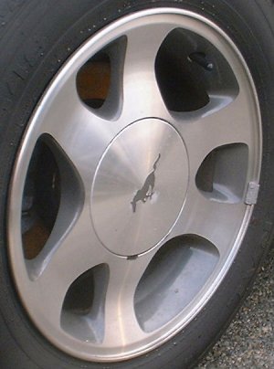 99-01 FORD MUSTANG GT 15x7 Flat Paired 6 Spoke B MACHINE/GREY