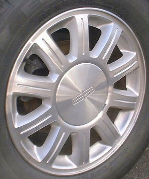 99-02 LINCOLN CONTINENTAL 16x7 Thin Flat Grooved 10 Spoke A MACHINE/SILVER