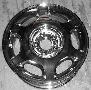 98-02 LINCOLN CONTINENTAL 16x7 Flat 6 Spoke w Covered Lugs CHROME