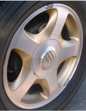 99-00 MERCURY VILLAGER 16x6 5 Spoke with Covered Lugs B MACHINE/GOLD