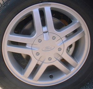 00-04 FORD FOCUS SE/SES/ZTS/ZX3/ZX5 15x6 Double 5 Spoke w Coverd Lugs A SILVER