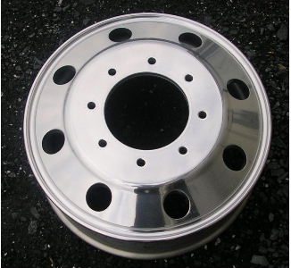 02-08 FORD E550 VAN 19.5x6 8x225mm Duallie 8 Hole POLISHED - FRONT