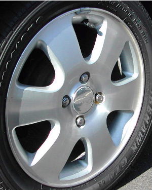 00-03 FORD FOCUS SE/ZTS 16x6 Broad 6 Spoke with Open Lugs B MACH/SILVER
