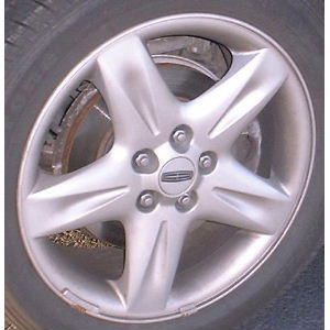 00-01 LINCOLN LS 17x7.5 Soft Indented 5 Spoke, Open Lugs B SILVER