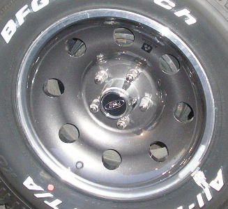 03-07 FORD RANGER FX4 15x7 Dished with 8 Round Holes C GREY, MACH'D LIP