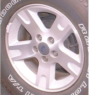 05 FORD EXPLORER SPORT TRAC 16x7 5 Spoke w D-Shaped Indent in End MACHINE/SILVER