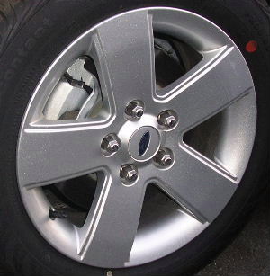 06-09 FORD FUSION S/SE/SEL 16x6.5 Flat 5 Spoke with Edge SILVER