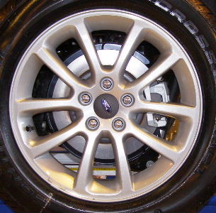 07-10 FORD EDGE SE/SEL AWD 18x7.5 Paired Thin 10 Spoke A SILVER SPARKLE