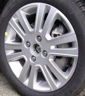 08-11 FORD FOCUS SE/SEL/SES 16x6 Paired 12 Spoke w Raised Edges AA SILVER, HALF LIP